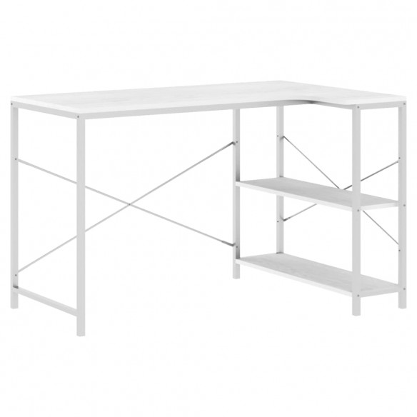 Bureau d'ordinateur Blanc 110x72x70 cm Aggloméré