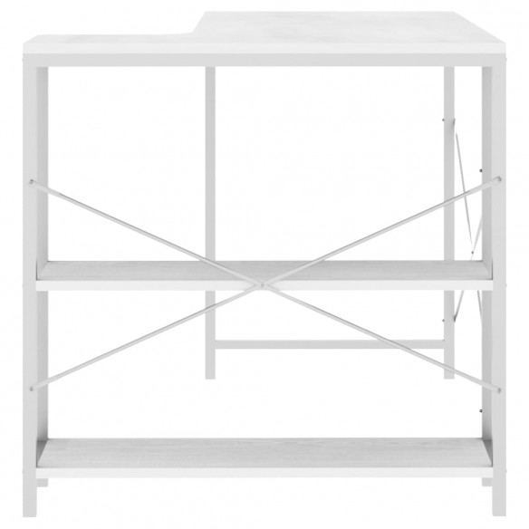 Bureau d'ordinateur Blanc 110x72x70 cm Aggloméré