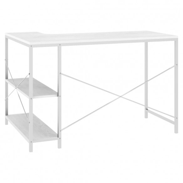 Bureau d'ordinateur Blanc 110x72x70 cm Aggloméré