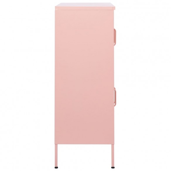 Armoire de rangement Rose 80x35x101,5 cm Acier