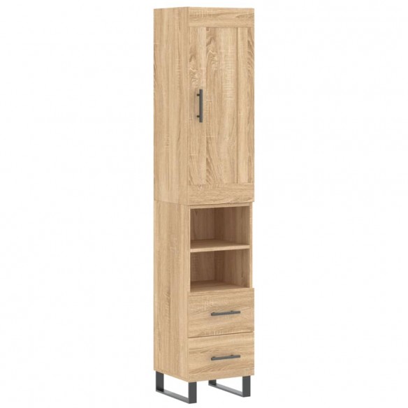 Buffet haut Chêne sonoma 34,5x34x180 cm Bois d'ingénierie