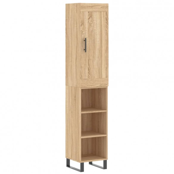 Buffet haut Chêne sonoma 34,5x34x180 cm Bois d'ingénierie