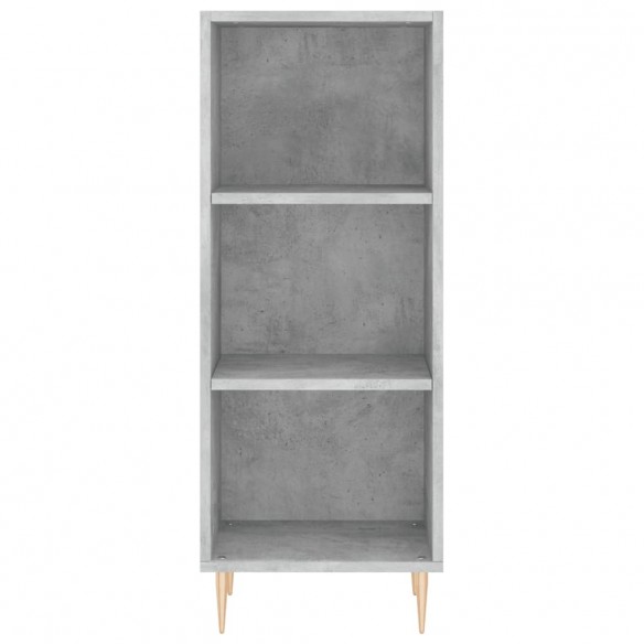 Buffet haut Gris béton 34,5x34x180 cm Bois d'ingénierie