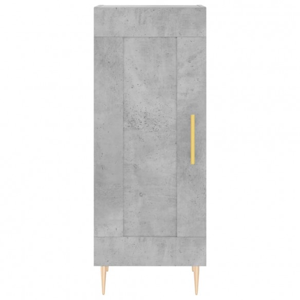 Buffet haut Gris béton 34,5x34x180 cm Bois d'ingénierie