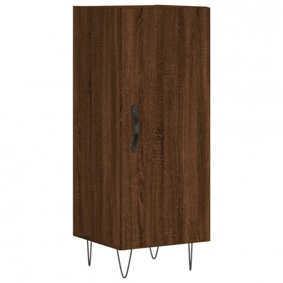 Buffet haut Chêne marron 34,5x34x180 cm Bois d'ingénierie