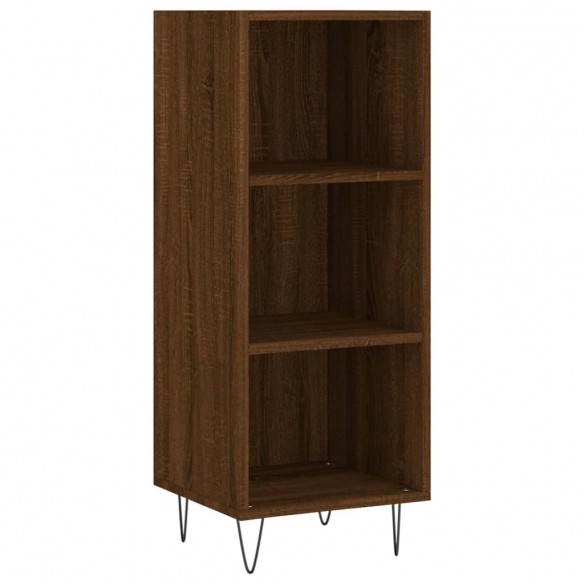 Buffet haut Chêne marron 34,5x34x180 cm Bois d'ingénierie