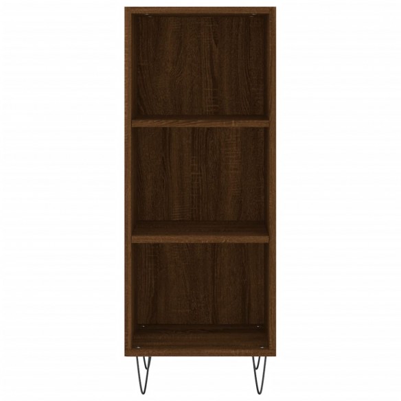 Buffet haut Chêne marron 34,5x34x180 cm Bois d'ingénierie