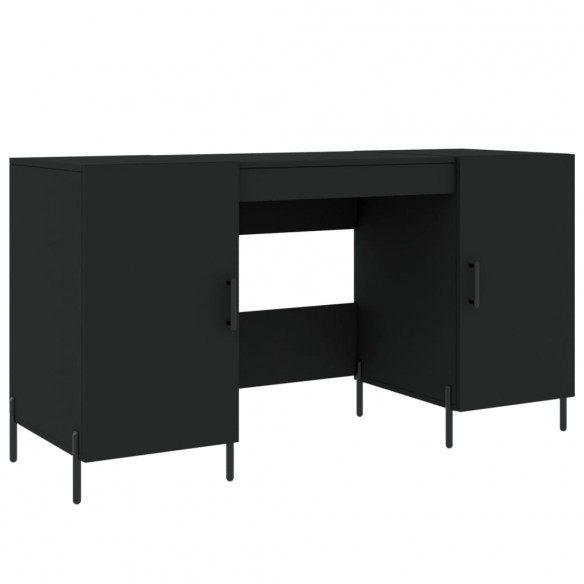 Bureau noir 140x50x75 cm bois d'ingénierie