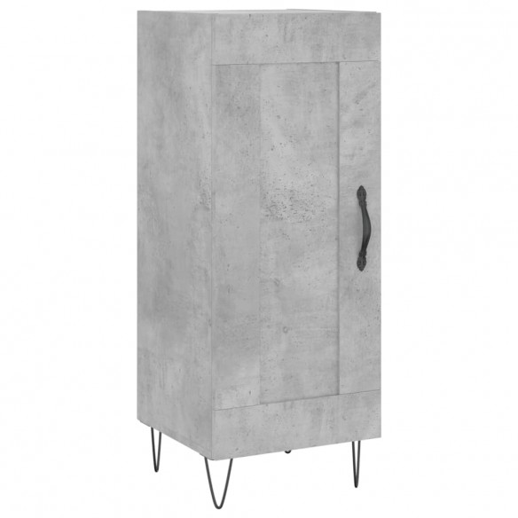 Buffet haut Gris béton 34,5x34x180 cm Bois d'ingénierie