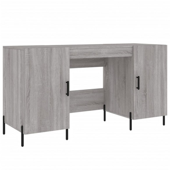 Bureau sonoma gris 140x50x75 cm bois d'ingénierie