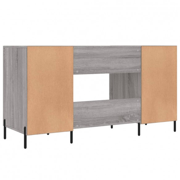 Bureau sonoma gris 140x50x75 cm bois d'ingénierie