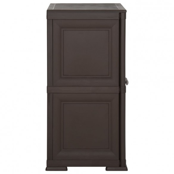 Armoire en plastique 79x43x85,5 cm Design de bois Marron