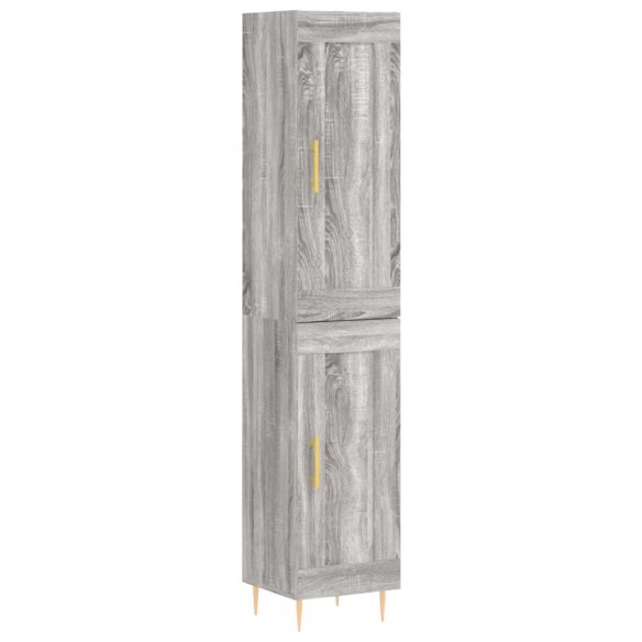 Buffet haut Sonoma gris 34,5x34x180 cm Bois d'ingénierie