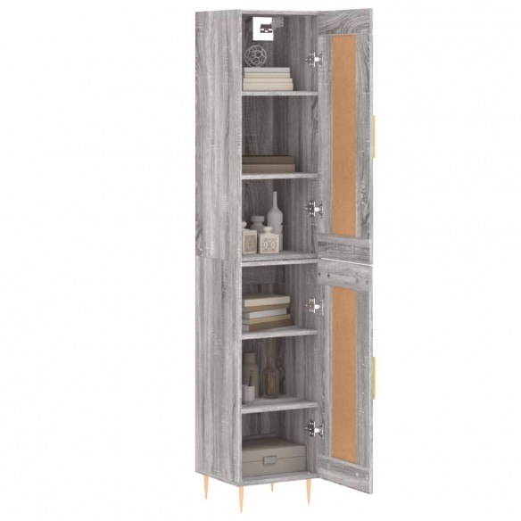 Buffet haut Sonoma gris 34,5x34x180 cm Bois d'ingénierie