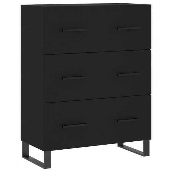 Buffet haut Noir 69,5x34x180 cm Bois d'ingénierie