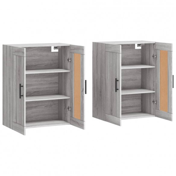 Armoires murales 2 pcs sonoma gris bois d'ingénierie