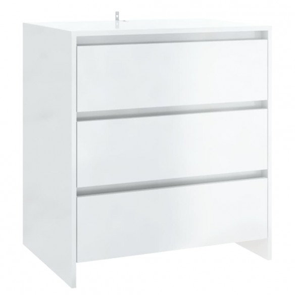 Buffets 3 pcs Blanc brillant Bois d'ingénierie