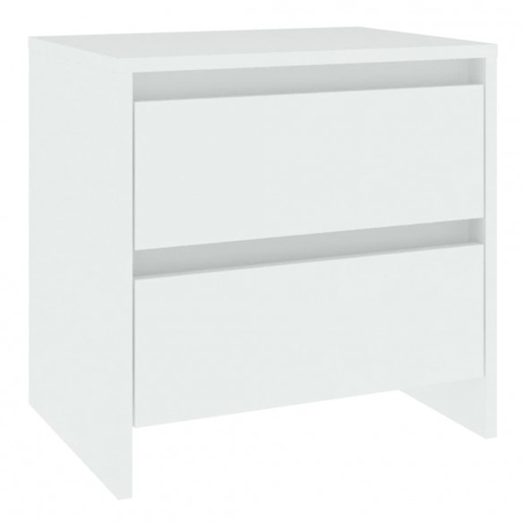 Tables de chevet 2 pcs Blanc 45x34,5x44,5 cm Aggloméré