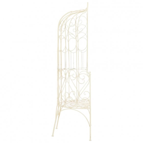 Banc de jardin 95 cm Fer Blanc antique