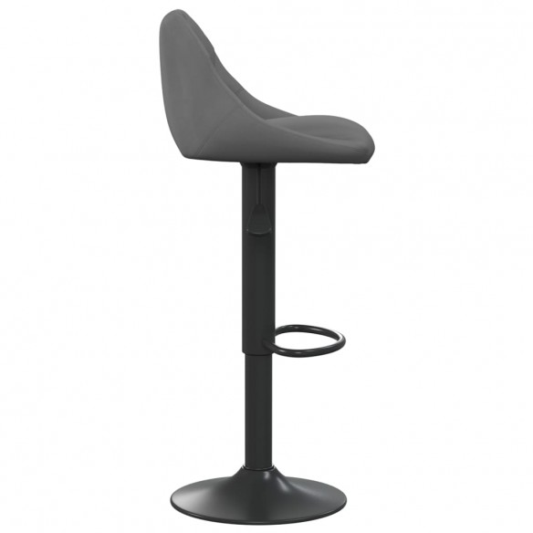 Tabouret de bar Gris foncé Velours