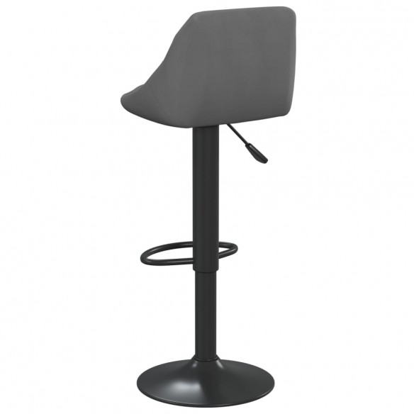 Tabouret de bar Gris foncé Velours