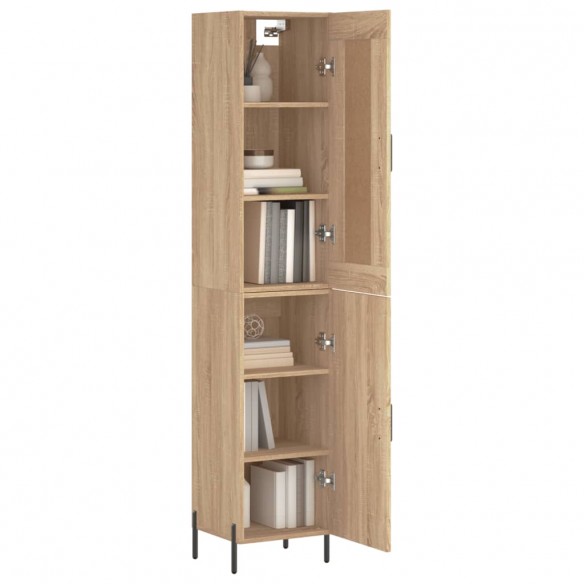 Buffet haut Chêne sonoma 34,5x34x180 cm Bois d'ingénierie