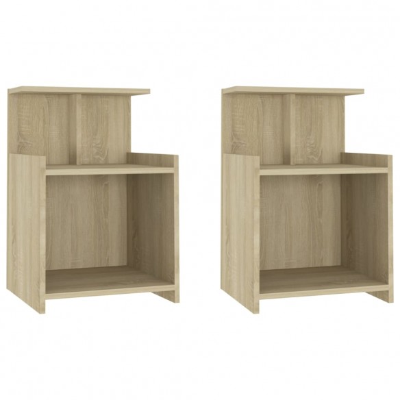 Tables de chevet 2 pcs Chêne sonoma 40x35x60 cm Aggloméré