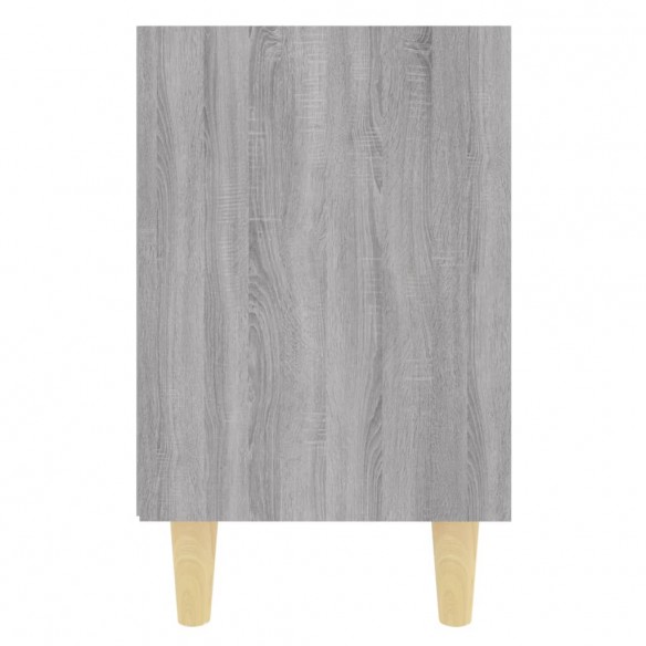 Tables de chevet pieds en bois 2 pcs Sonoma gris 40x30x50 cm