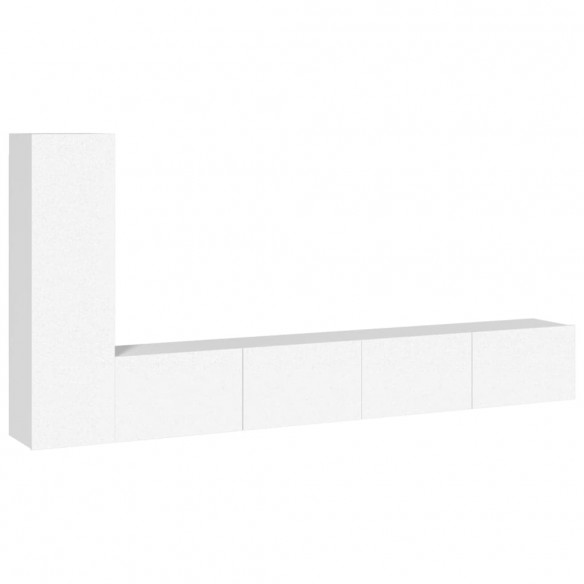 Ensemble de meubles TV 3 pcs Blanc Bois d'ingénierie