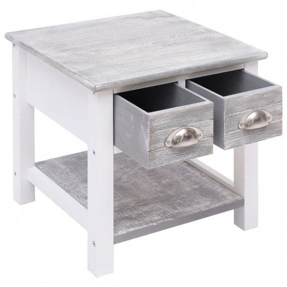 Table d'appoint Gris 40x40x40 cm Bois de Paulownia