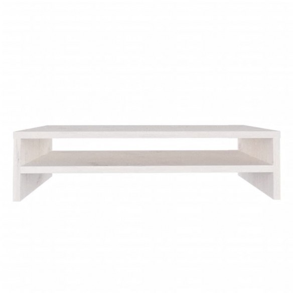 Support de moniteur Blanc 50x24x13 cm Bois de pin solide