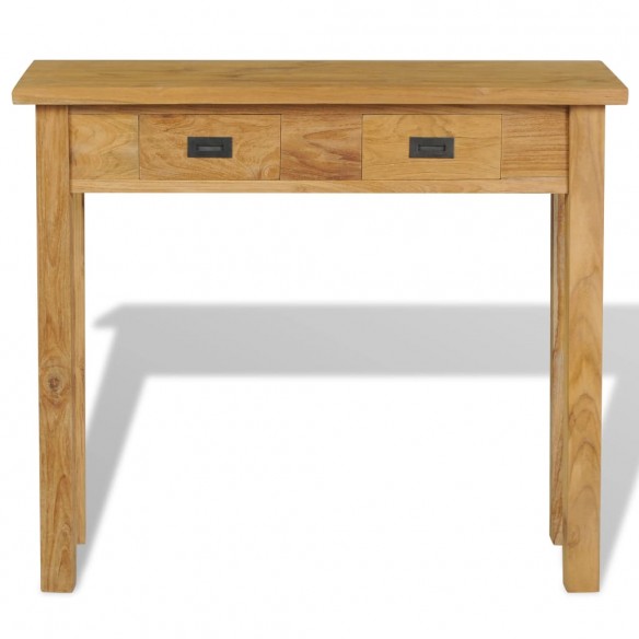 Table console teck massif 90x30x80 cm