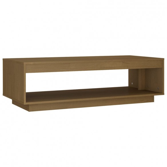 Table basse Marron miel 110x50x33,5 cm Bois de pin massif