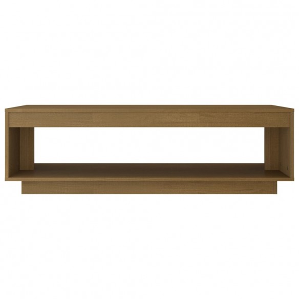 Table basse Marron miel 110x50x33,5 cm Bois de pin massif