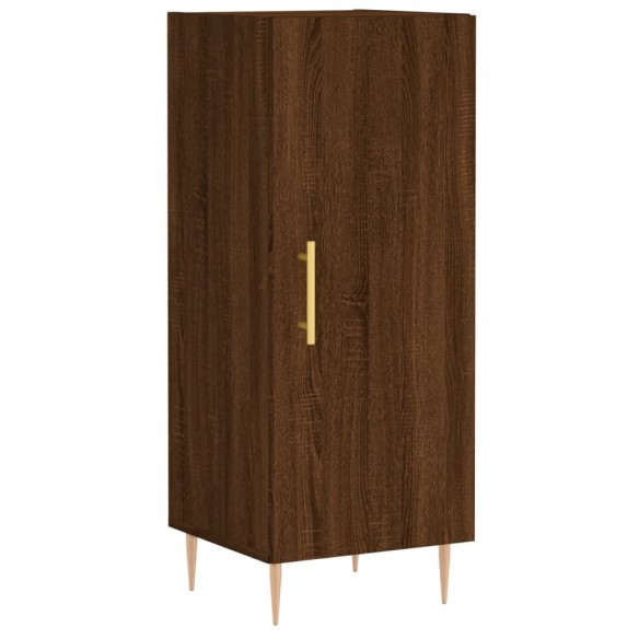 Buffet haut Chêne marron 34,5x34x180 cm Bois d'ingénierie