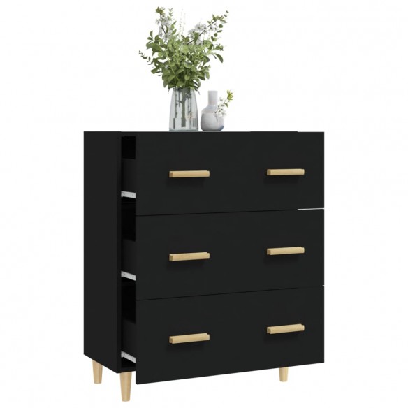 Buffet Noir 70x34x90 cm Bois d'ingénierie