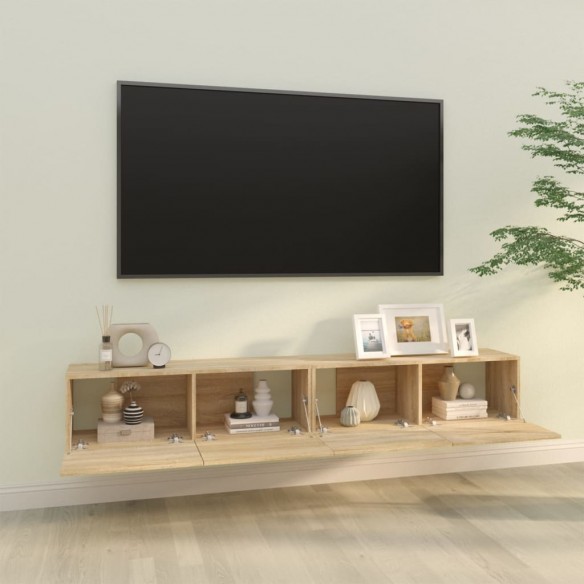 Meubles TV 2 pcs Chêne Sonoma 100x30x30 cm Bois d'ingénierie