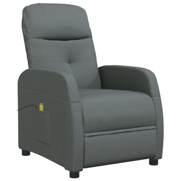 Fauteuil de massage Gris foncé Tissu