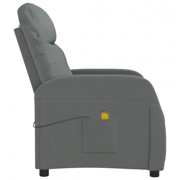 Fauteuil de massage Gris foncé Tissu