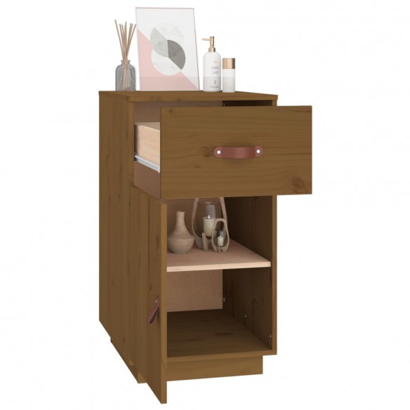 Armoire de bureau Marron miel 40x50x75 cm Bois massif de pin