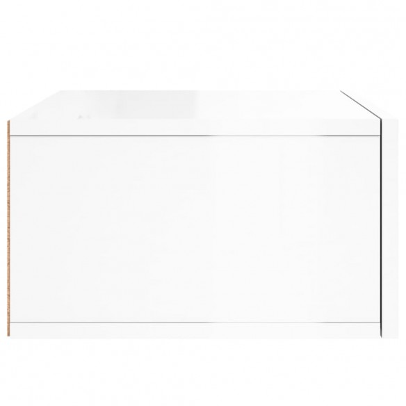 Tables de chevet murales 2 pcs blanc brillant 35x35x20 cm