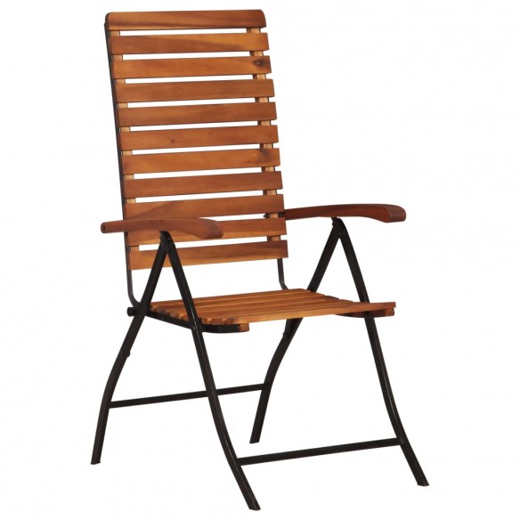 Chaises inclinables de jardin 2 pcs Bois solide d'acacia