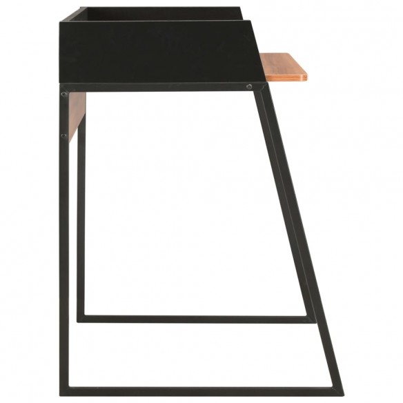 Bureau Noir et marron 90x60x88 cm