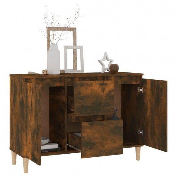 Buffet Chêne fumé 103,5x35x70 cm Bois d'ingénierie