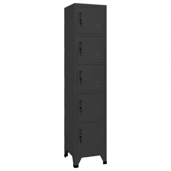 Armoire à casiers Anthracite 38x40x180 cm Acier