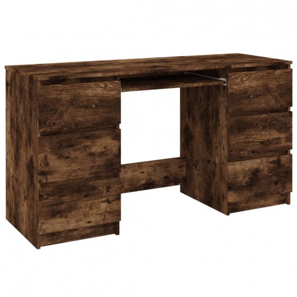 Bureau Chêne fumé 140x50x77 cm Bois d'ingénierie