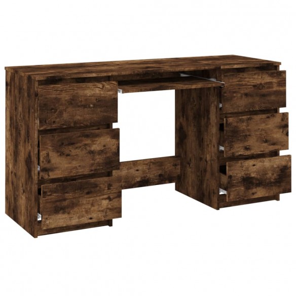 Bureau Chêne fumé 140x50x77 cm Bois d'ingénierie