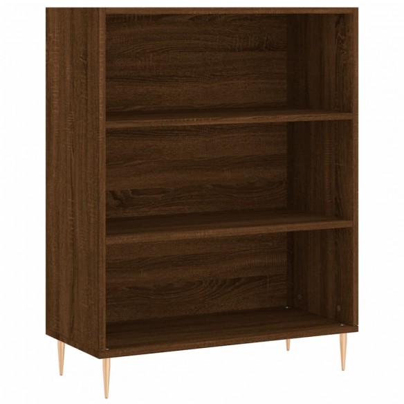 Buffet haut Chêne marron 69,5x34x180 cm Bois d'ingénierie