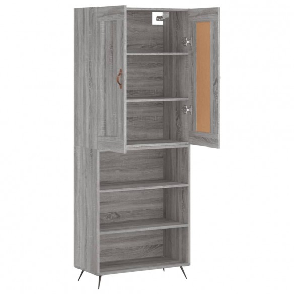 Buffet haut Sonoma gris 69,5x34x180 cm Bois d'ingénierie