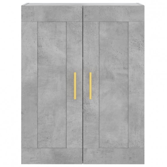 Armoires murales 2 pcs gris béton bois d'ingénierie